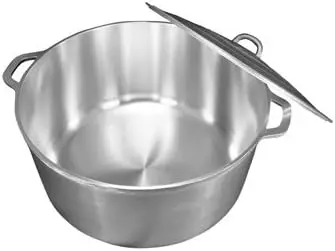 9900 Super Quality Aluminum Caldero,Dutch Oven, 51 QT,Silver (55cm (21.7-Inch))