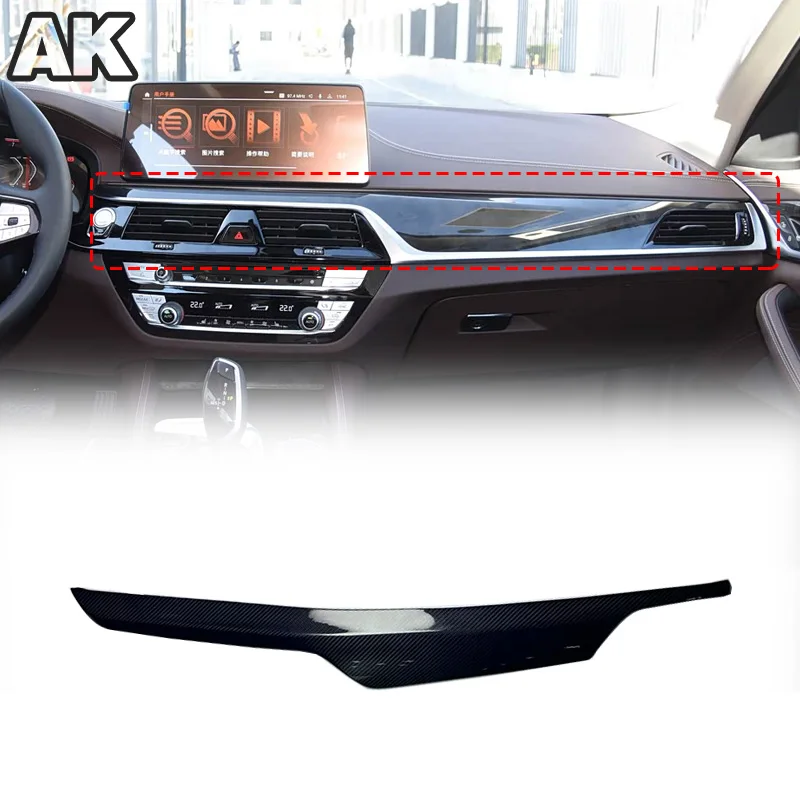 

For BMW 5 Series G30 G38 6 Series G32 M5 F90 Real Carbon Fiber Car Central Control Instrument Panel Trim Interior Accessories