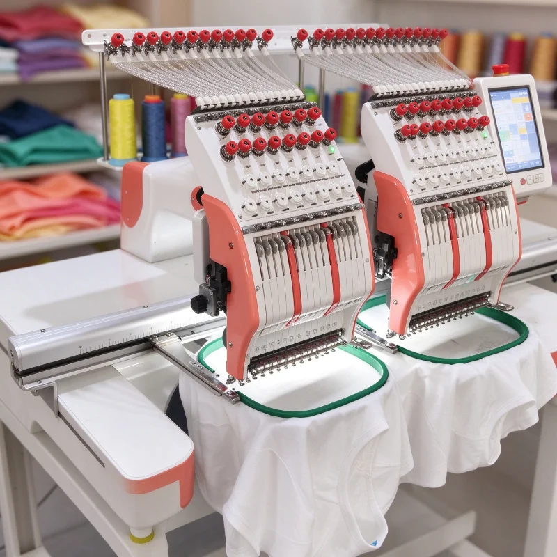 Customized Professional Logo Embroidery Machine Automatic Multi Head 12 Needle Cap Embroidery Sewing Equipment for Textile Shop