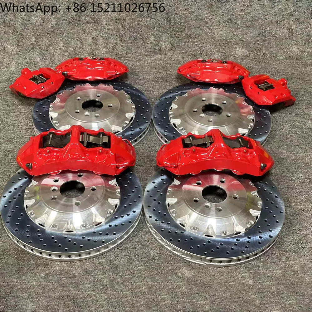 4 6 8 وعاء الفرجار مجموعة غطاء ترقية أنظمة الفرامل السيارات الكبيرة الفرامل الدوارات أقراص عدة لأودي S6 C7 S8 A6 C8 Rs7 S4 B85