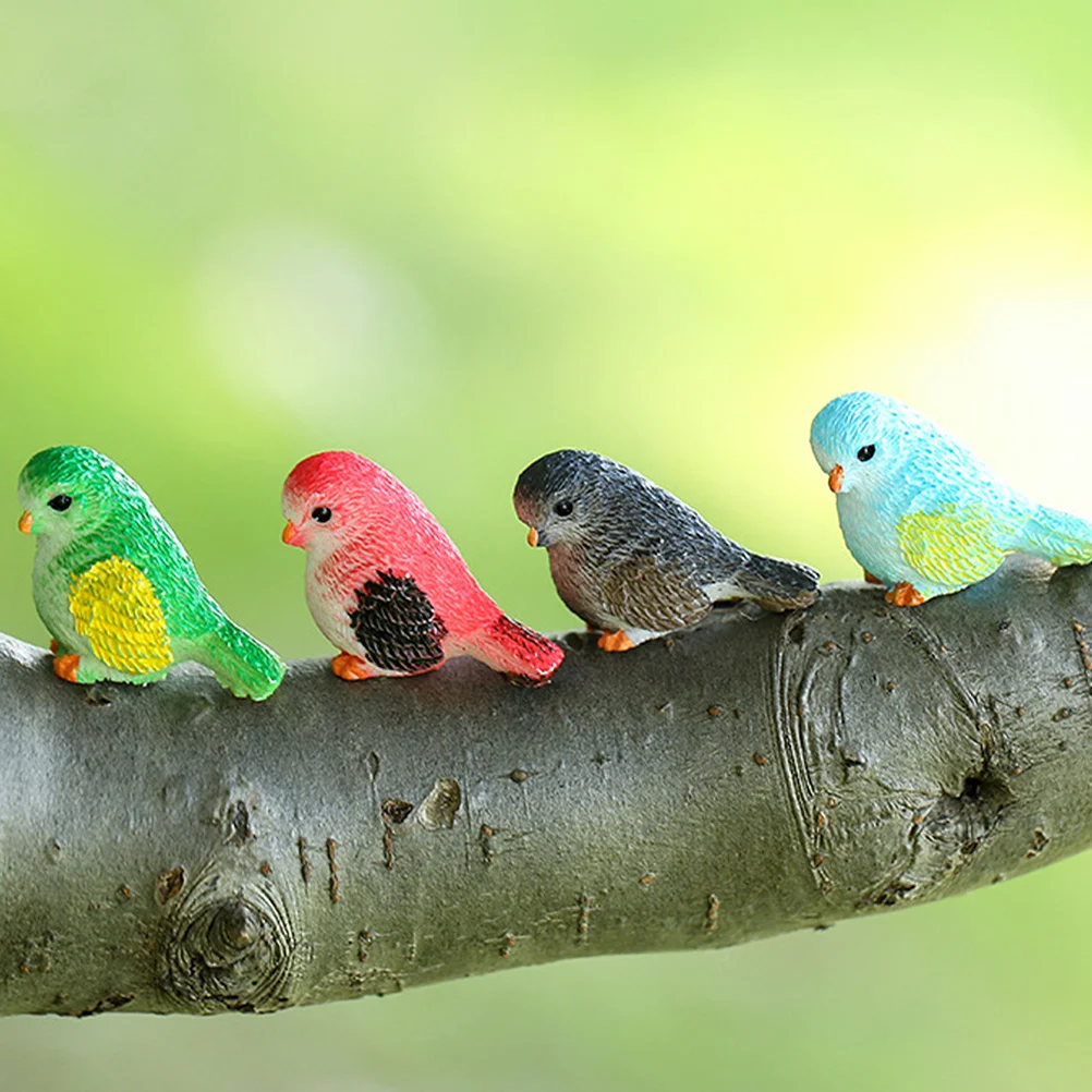 

Resin Succulent Ornament Birds Figure Decorative Miniature Garden Props Tiny Nest Eggs Yard Home Office Landscape Statue