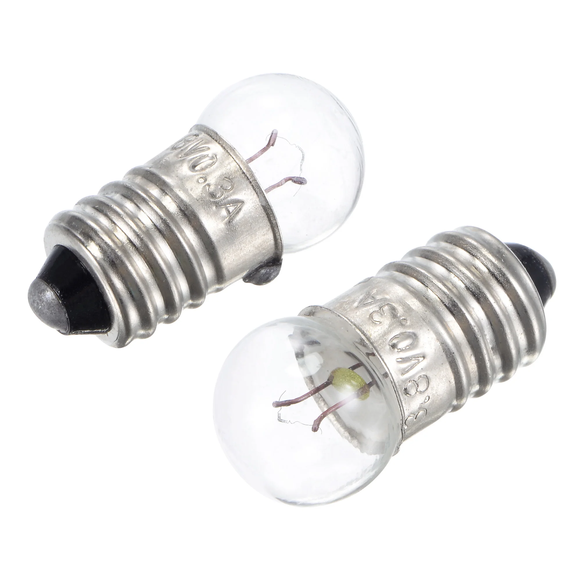 

10-50Pcs E10 Screw Base Miniature Bulbs DC 1.5V/2.2V/2.5V/3V/3.8V/4.8V/6V/6.2V/6.3V/12V/24V Warm Yellow Light Mini Lamps