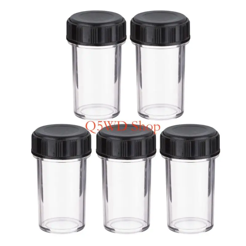 Q5WD RMS Thread Biological Microscope Objective Lens Storage Box Container Objective Protective Case Lab Microscope Accessory