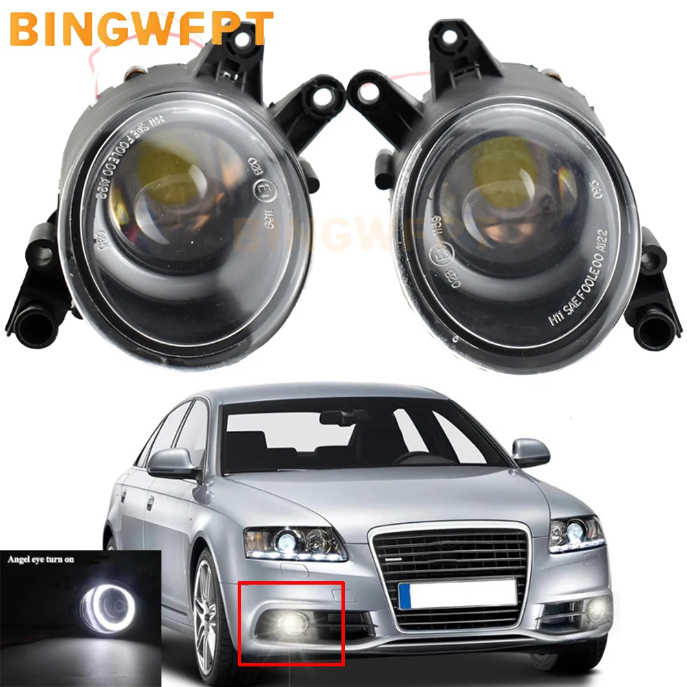 

Car Accessories DRL 12V LED Fog Lights For Audi A4 B6 2002 2003 2004 2005 Fog Lamp Front Bumper Headlight Angle Eye Daylights