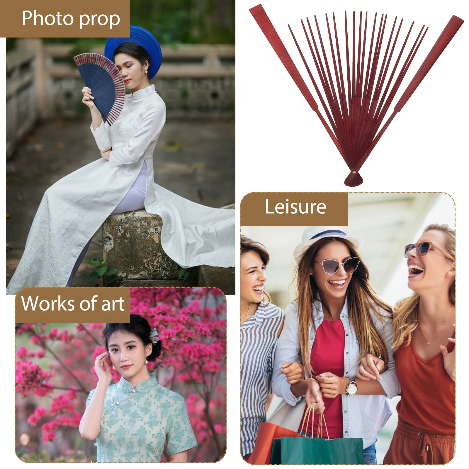 

Bamboo Blank Frame Folding Making Material Sturdy Diy Japanese Style Craft Kit Foldable Fan Accessory Handmade Wood Tool For
