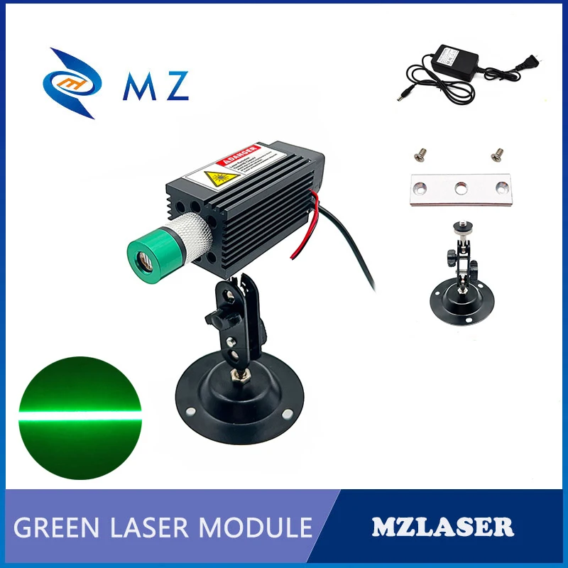 

Green Line Laser Diode Module Adjustable Focusing 520nm 300mw 500mw 800mw 1000mW 110 Degrees With Bracket+Adapter Supply