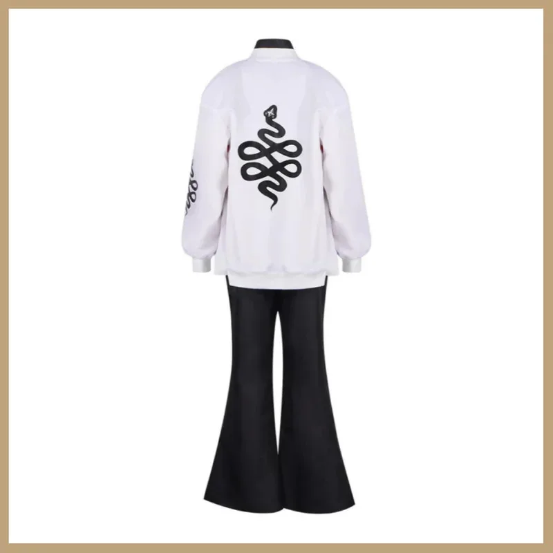 مانغا Gokurakugai تاو ساوتومي تأثيري حلي الأبيض زي بيسبول معطف Bootcut شعر مستعار امرأة مثير هالوين عيد الميلاد ؛ 3 ، c'5.b ؛ 8' #5