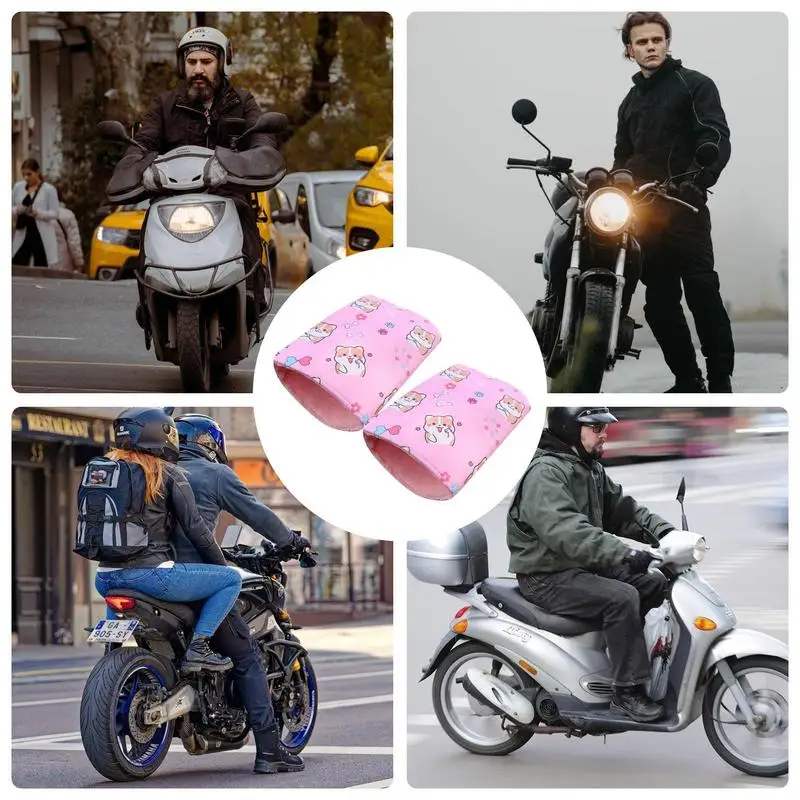 Guantes impermeables para manillar de motocicleta, protectores de manos a prueba de viento, cálidos, cubierta de mango para Scooter, accesorios de invierno