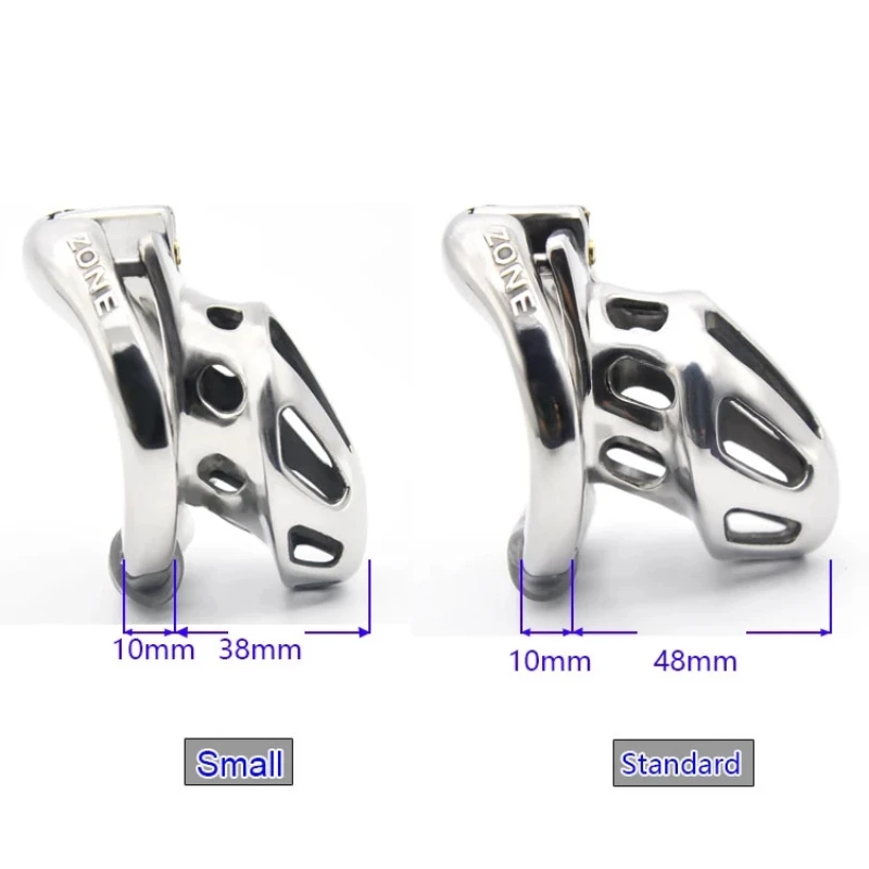 New Stainless Steel Openable Ring Design Cock Cage Male Chastity Device Metal Penis Ring Vent Hole Chastity Belt Sex Toy For Man