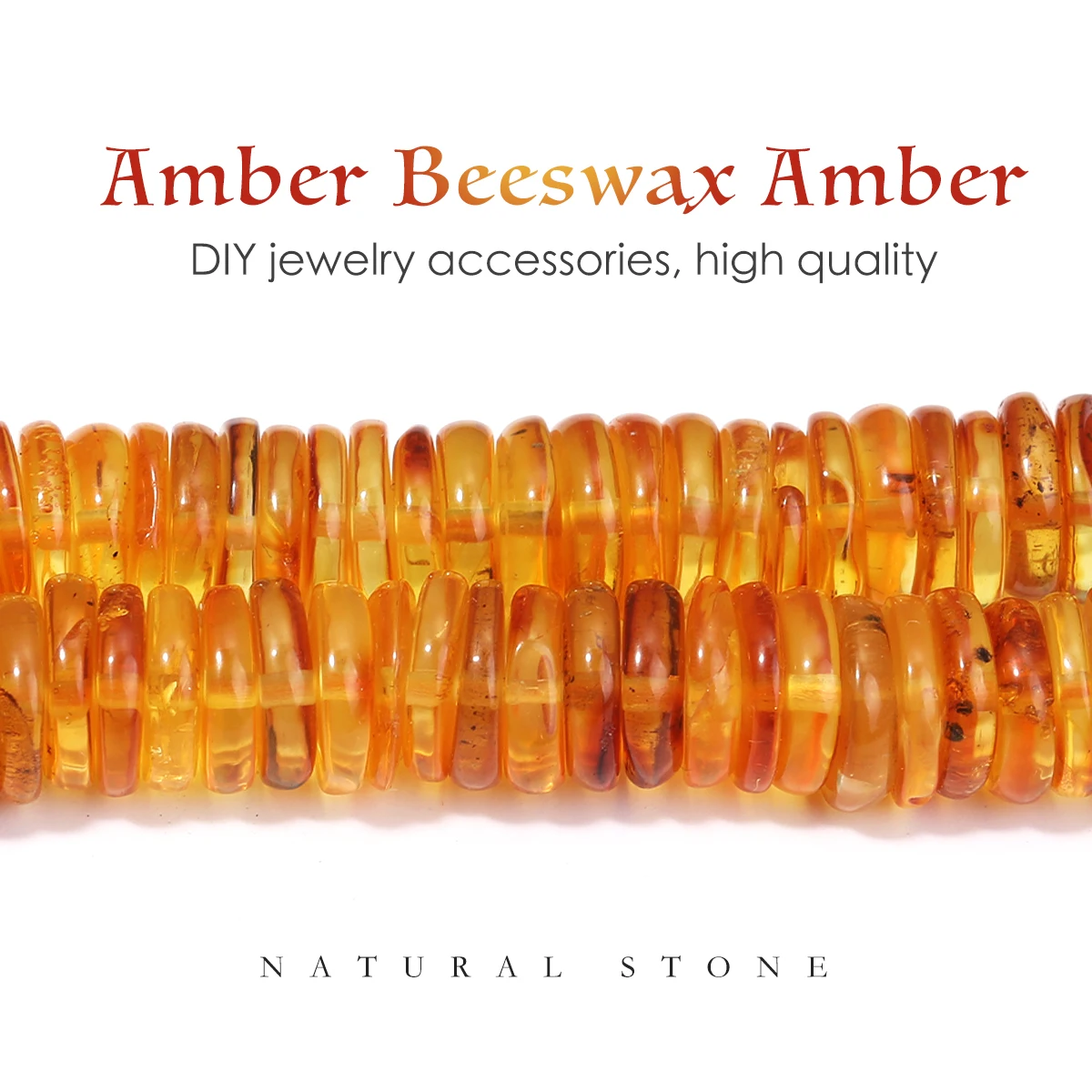 

Natural Amber Beeswax Loose Wafer Beads for Jewelry Making Beads DIY Accessories Making Beadwork DIY Bracelet Necklace Earring