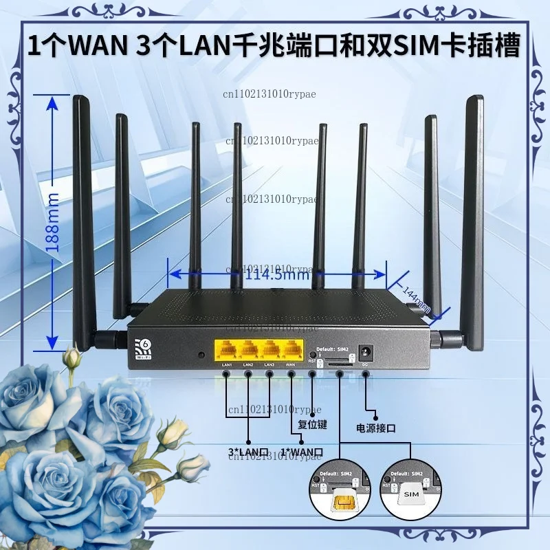 MT7981B Industrial 5G Card-Only Router, AX3000 Smart Networking Dual-Core Wireless Wi-Fi 6 Router