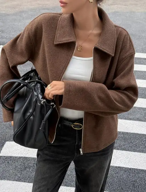 

Elegant Fashionable Versatile Long Sleeved Jacket Women's Clothing Autumn Winter 2025