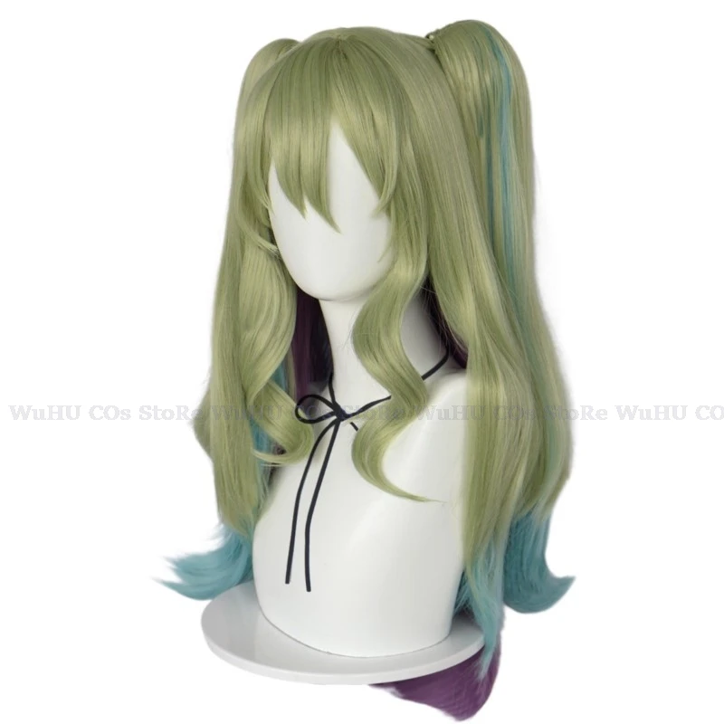 Game Honkai Impact 3rd Mobius Cosplay Fashion Wigs Unisex Mobius Swimsuit Wig Earrings Halloween Party Role Play Accessories
