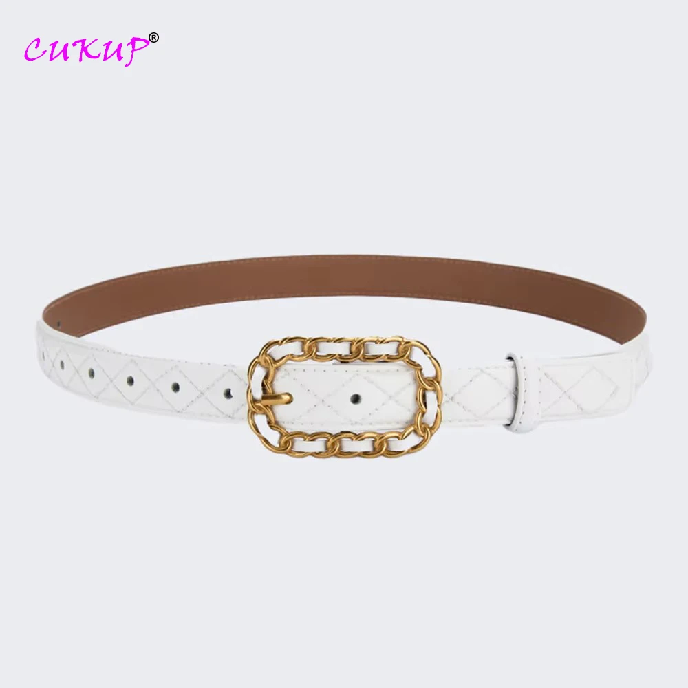 Women Belts Many Colurs Optional Genuine Leather Fashion Women's Pin Buckle Belt 2.3cm Wide Female Accessories 2022 FSA299