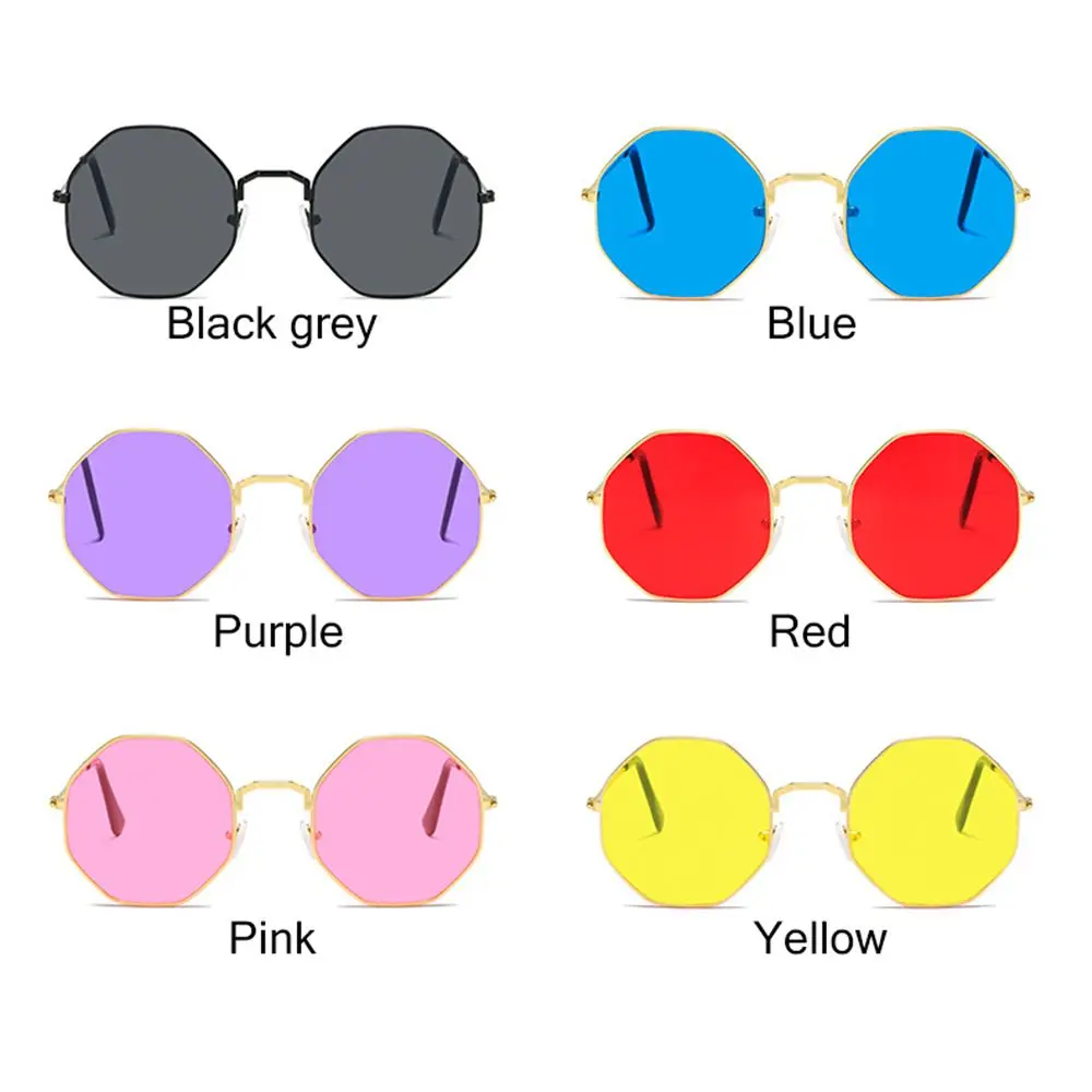 Summer Sun Glasses UV400 Protection Retro Sunglasses Men's Shades Octagonal Polygon Sunglasses for Women