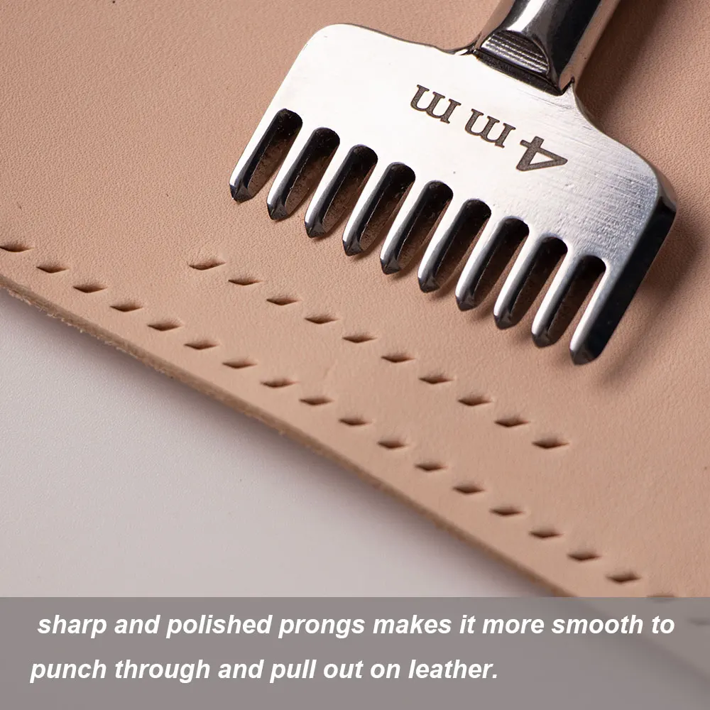 Polishing Anti Slip and Anti Rust Leather Process Punching Tool 3/4/5/6mm Leather Stitching Punching