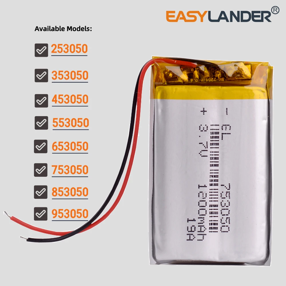 Bateria de Lítio Polimérico 953050 de 3,7 V e 1200 mAh: Análise Técnica e Uso Prático para Dispositivos Portáteis