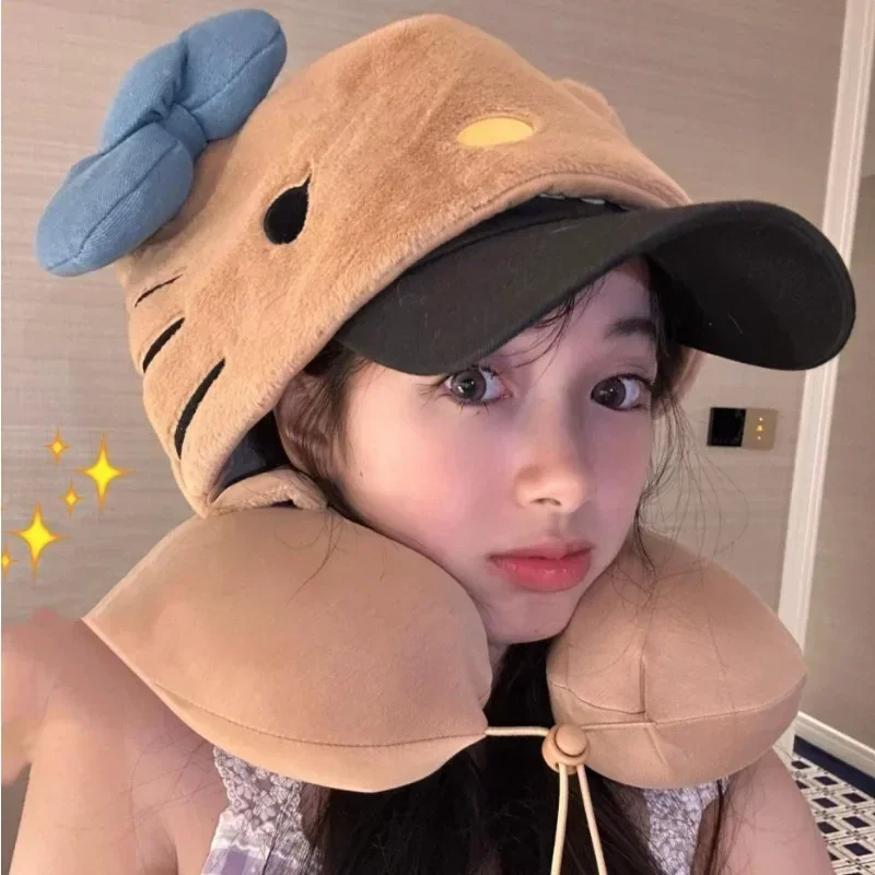 Hello Kitty U Shape Neck Pillow Soft Plush Travel Headrest Office Nap Car Airplane Sofa Rest Cushion Christmas Gift