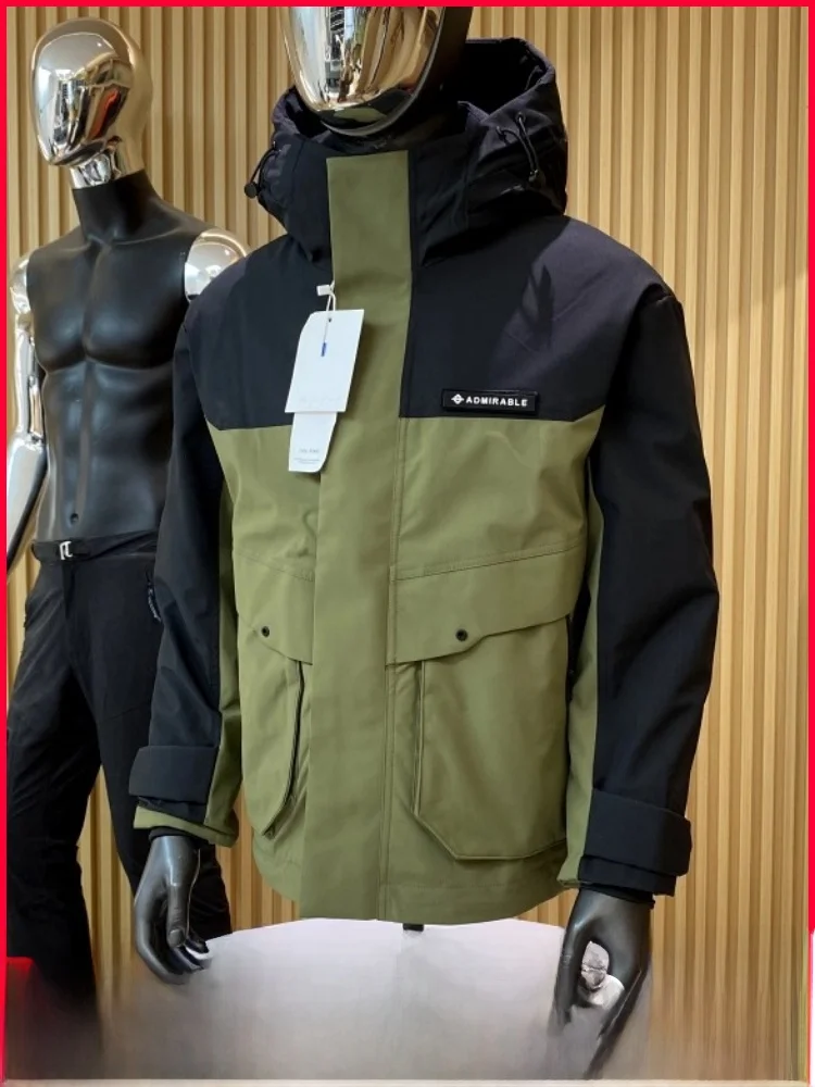 

Winter New Men's down Jaet Thermal Storage Warmth Color Blo Colion Workwear Sle Polyester Fiber Coat Youth ular