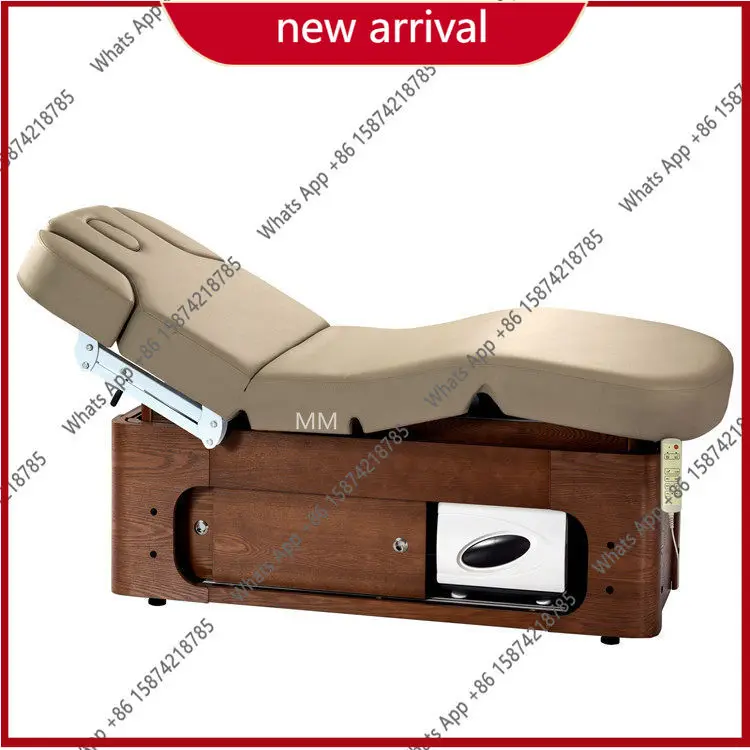 ff High-grade electric beauty bed massage tattoo embroidery multi-functional beauty bed solid wood bed frame automatic lifting