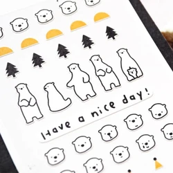 Korean Import Suatelier Mini Polar Bear Forest Paper Stickers Scrapbooking Diy Journal Cute Deco Kawaii Stationery Sticker 107