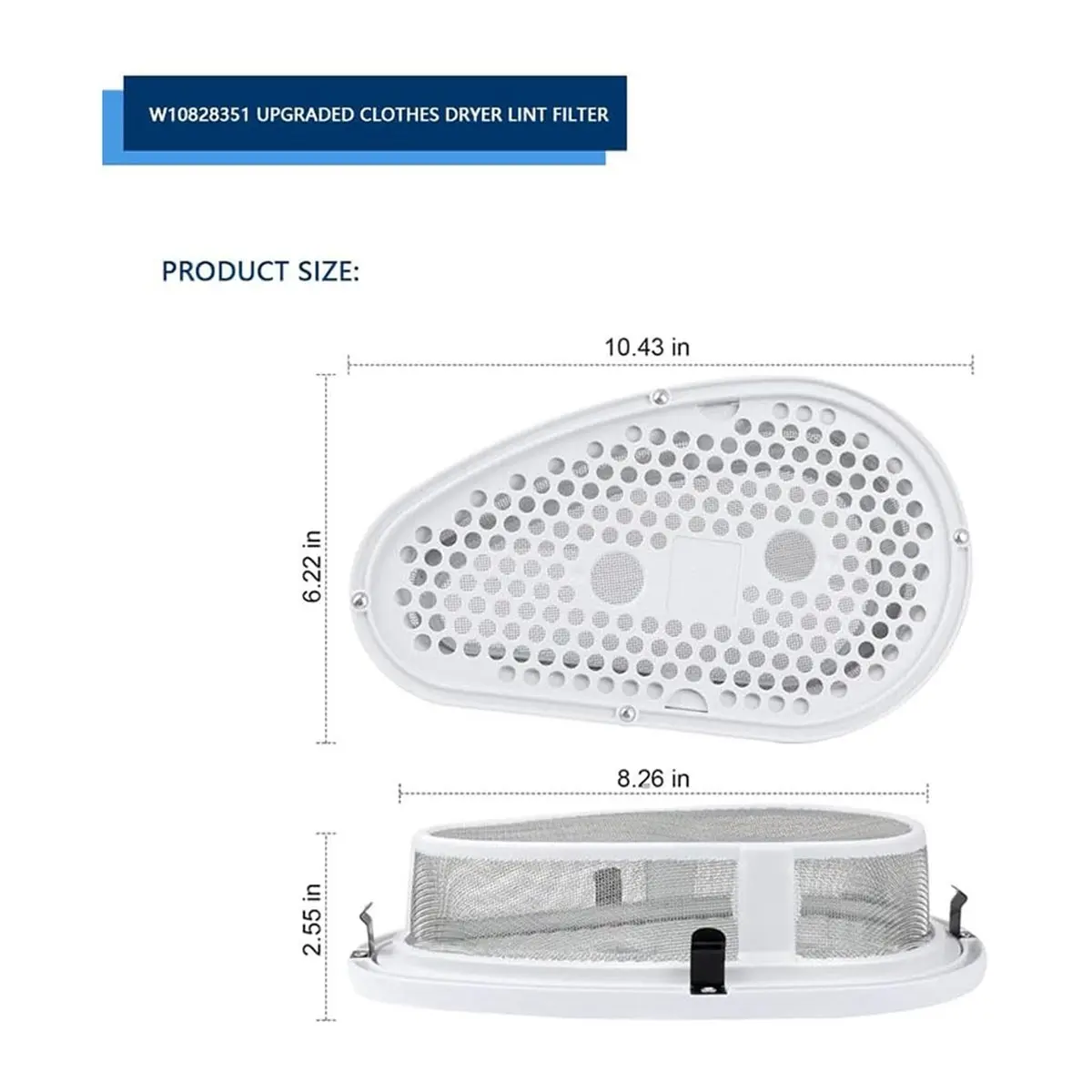 2026 Trend W10828351 Dryer Lint Trap Replacement for , Dryer Lint Screen for , Dryer Lint Trap Filter & Cover