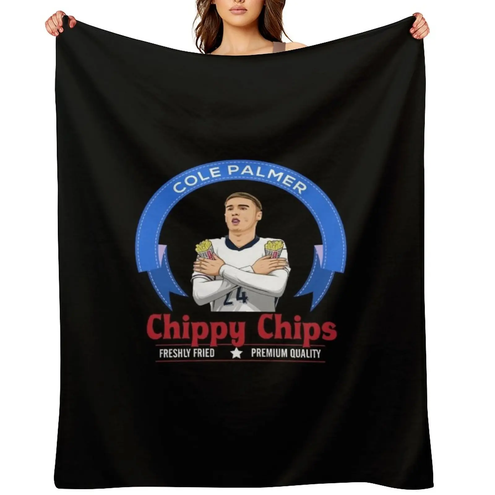 

Cole Palmer Chippy Chips Funny Throw Blanket Shaggy Fashion Sofas Soft Big christmas decoration Blankets