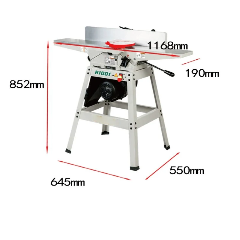 H1001 16 Inch Vertical Planer Straight Knife Spiral Knife Woodworking Planer Electric Planer Planer 1200W