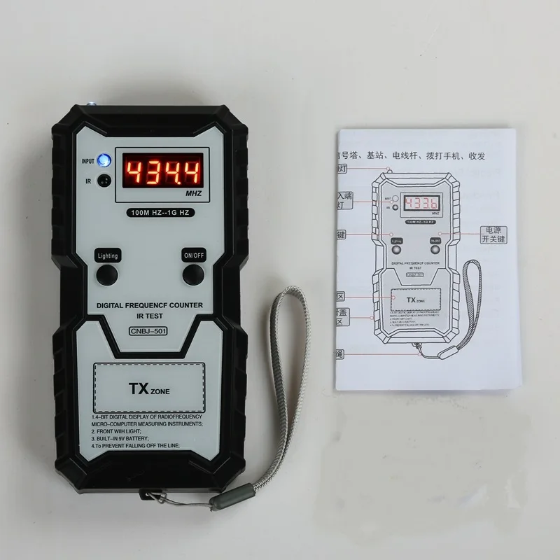 Imagem -06 - Controle Remoto Digital Freqüência Contador ir Teste Ferramentas Instrumento Luz Led Chaves do Carro Tester Freqüência Infravermelho 100m1g hz