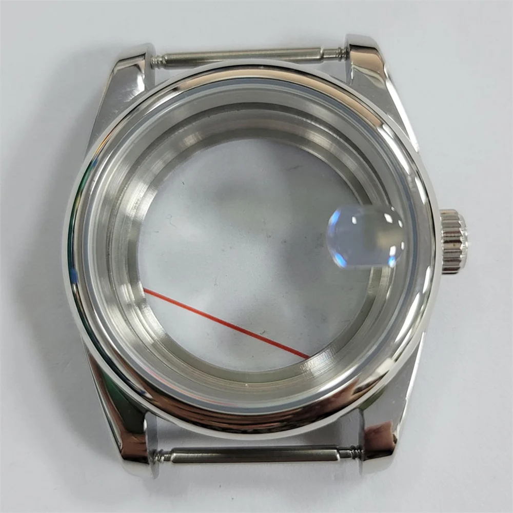 36/39MM Steel Datejust Case Sapphire Glass Transparent Bottom Incline/ Round/ Fluted Bezel for Japan NH35/ NH36 Movement