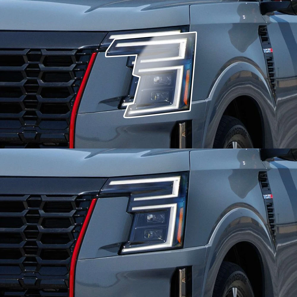 TPU Headlight PPF for Nissan Patrol Y63 Y62 2015-2026 High-Gloss Smoke Black Pre-Cut Anti-Scratch Protective Film Vinyl Wrap Kit view 4