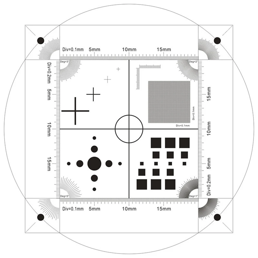 

Calibration Software Setup 45x45mm Flexible Film Micrometer Calibration Piece For Microscope Grid Scale Dot Crosshair