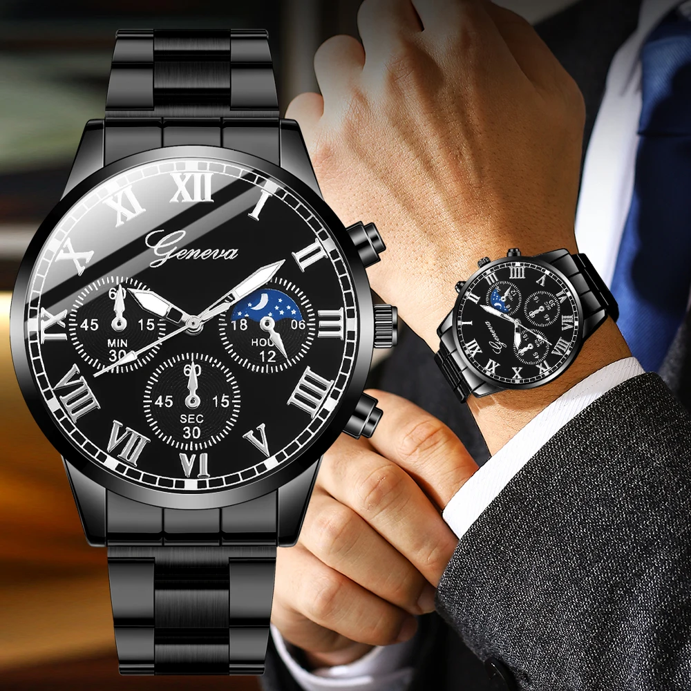 1-piece men's watch, analog dial, combining fashion and business, a perfect timepiece