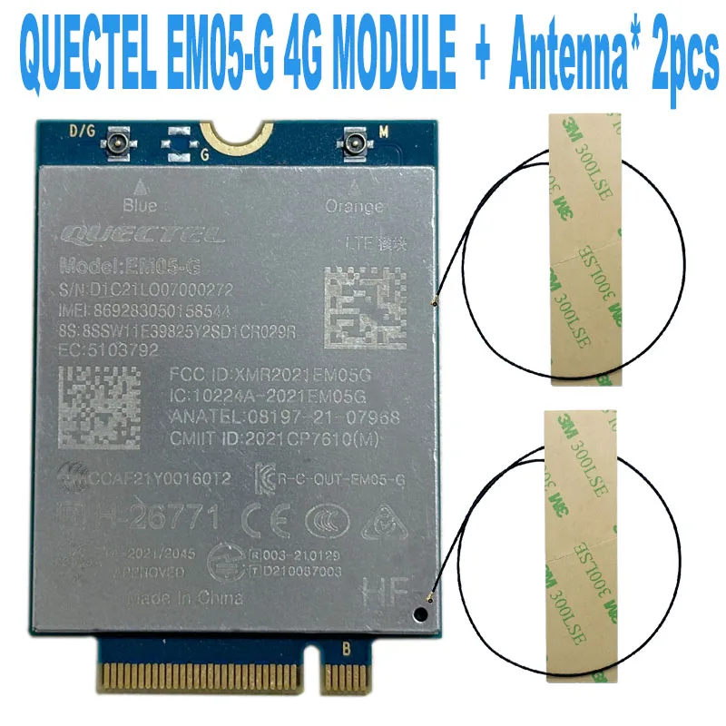 Quectel M.2 EM05-G โมดูล Cat4 4G LTE สำหรับ FDD-LTE ทั่วโลก/TDD-LTD B1 B2 B3 B4 B5 B7 B28 B8 B66 B14 B18 B19 B20