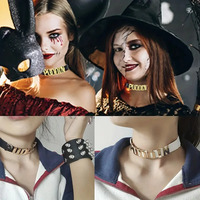 6Pcs Set Halloween Cosplay Clown Girl Sexy Ladies Outfits Trendy Sets Jacket Shorts Gloves Kid Outfits for Party Gift Halloween image 5