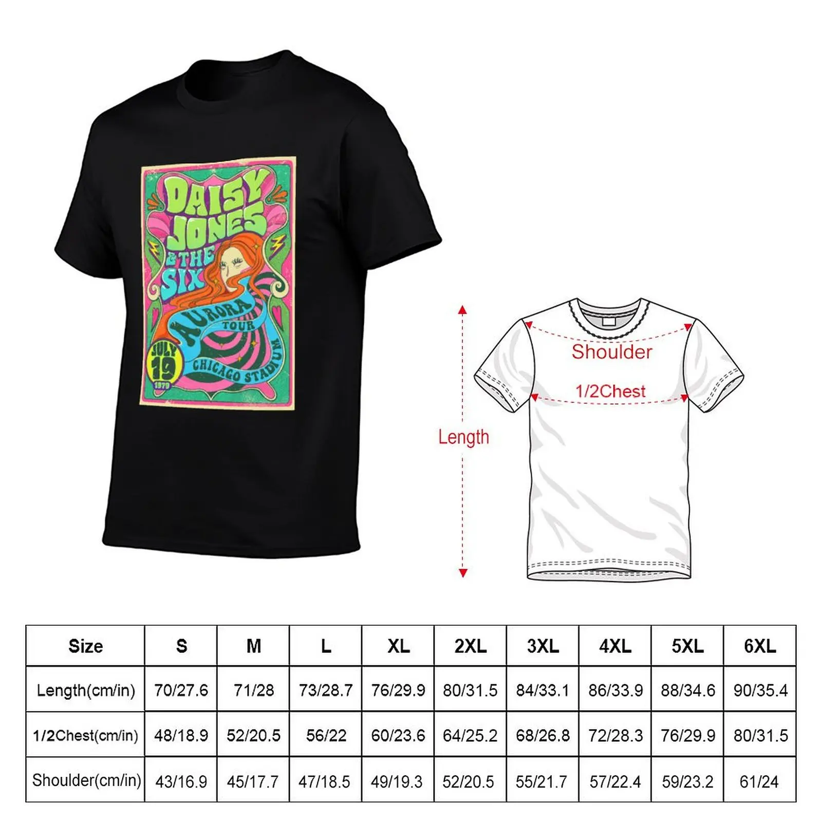 Daisy Jones & The Six Concert Poster T-Shirt Big and Tall Gym T-Shirt