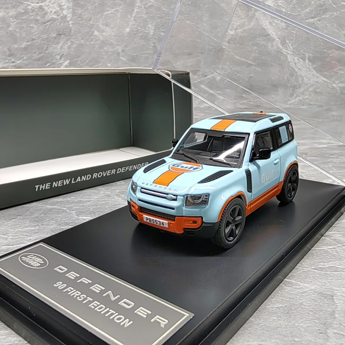Not A Childrens Toy 1:64 Land Rover Defender Discovery 90 Gulf Alloy Jeep Model With Rubber Wheels
