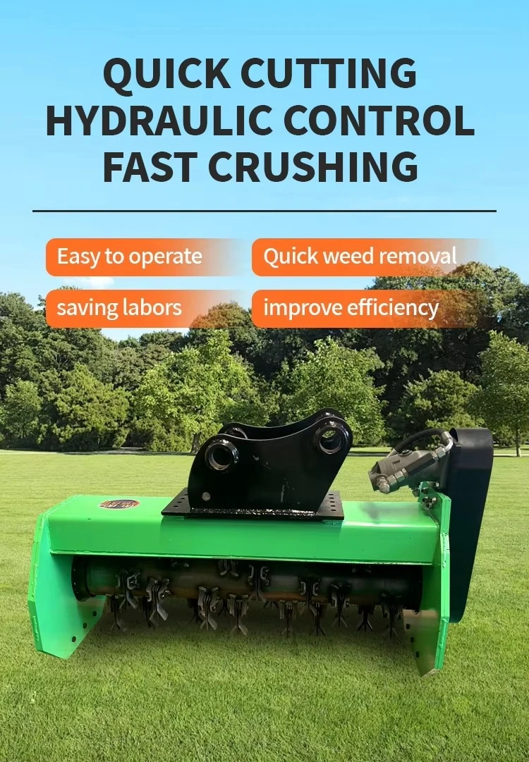 맞춤형 굴삭기 부품 잔디깎이 고효율 잔디 분쇄기 유압 플레일 모어 굴삭기 멀처