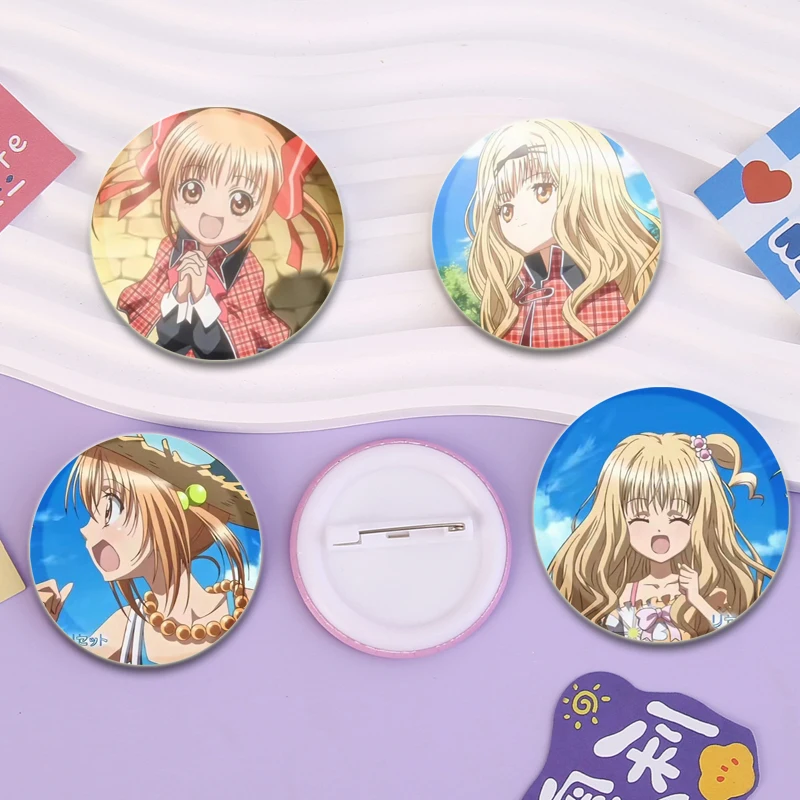 Anime Shugo Chara Button Pins 32/44/58mm Cute Cartoon Badge Round Creative Brooches for Backpack Jewelry Accessories Gifts