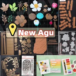 2024 New Garden Blossom Splash Metal Cutting Dies Hot Foil Clear Stamps Stencil for DIY Making Scrapbooking Craft Greeting Card