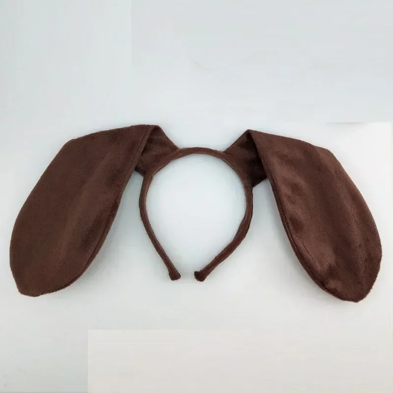 Adults Kids Plush Cartoon Dog Ears Headband Hairband  Animal  Birthday Party Cosplay Costume  Christmas Halloween Headwear