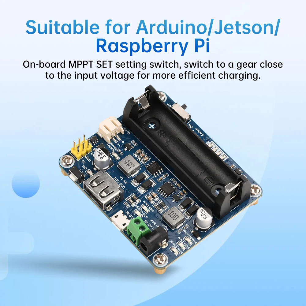 6V 24V Solar Panel Power Management Module Solar Charging Support MPPT 850mAh Lithium Battery Suitable Arduino Jetson Aspberry