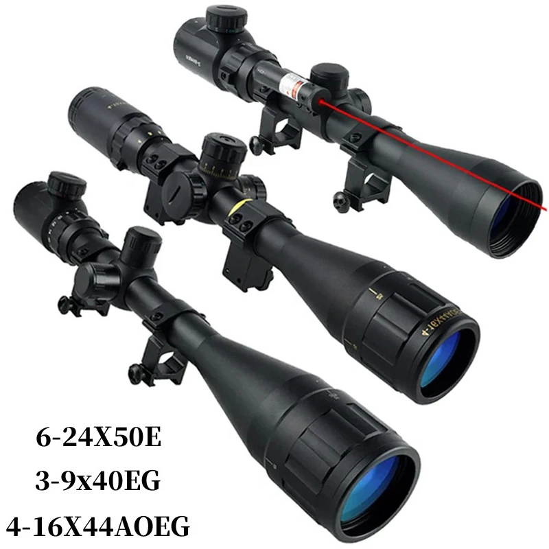 

Охотничьи оптические прицелы 3-9x40EG 4-16X44AOEG 6-24X50E, оптический прицел для стрельбы, дальномер, сетка, прицел, тактические аксессуары