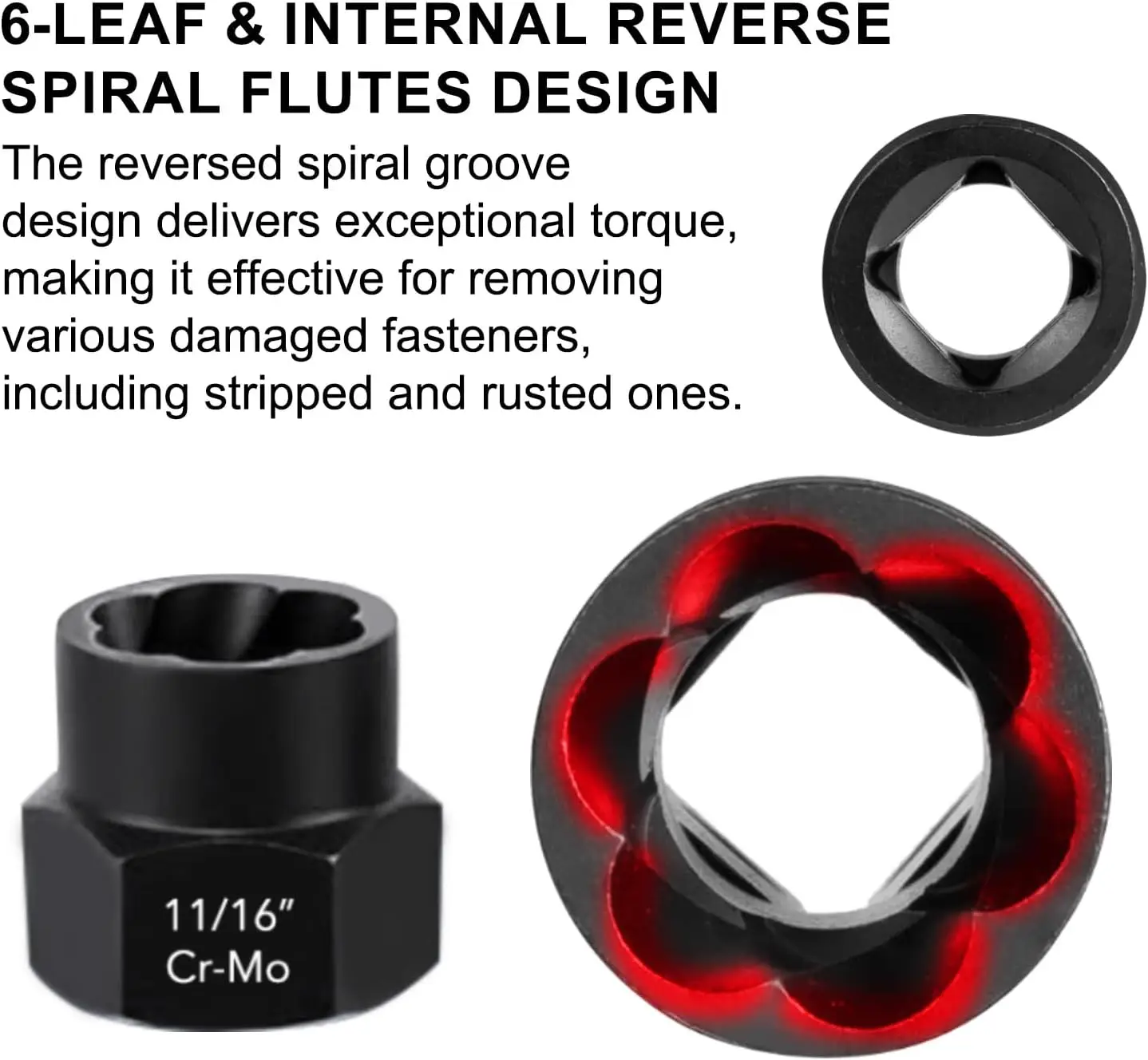 13個入り 3/8インチ ドライブ 破損したボルトとナットの取り外しツールキット（メートル法とインチ法）