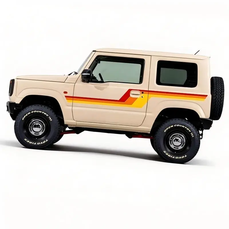 Car Sticker Decal for Suzuki Jimny JB64 JB74 Body Side Stripe Vinyl Wrap Racing Stripes Exterior Decoration Accessories