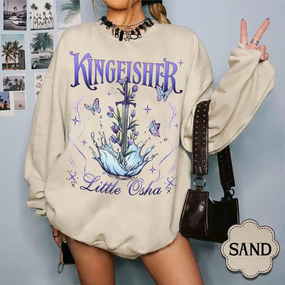 Feminino quicksilver livro kingfisher moletom camisa de dois lados para fãs fantasia bookish merch moletom y2k unisex topo streetwear