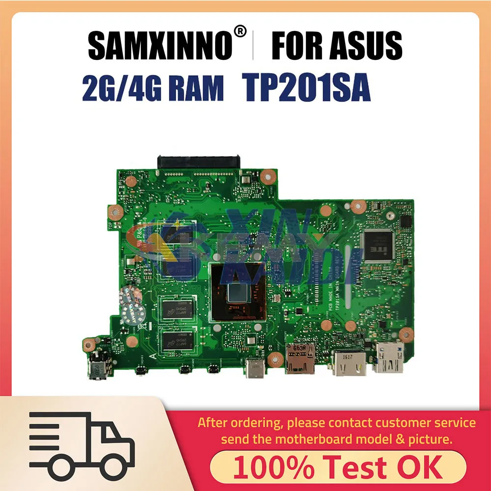 Notebook Mainboard For ASUS Flip VivoBook TP201 TP201SA J201SA Laptop Motherboard N3060 CPU 2G 4G RAM Systemboard