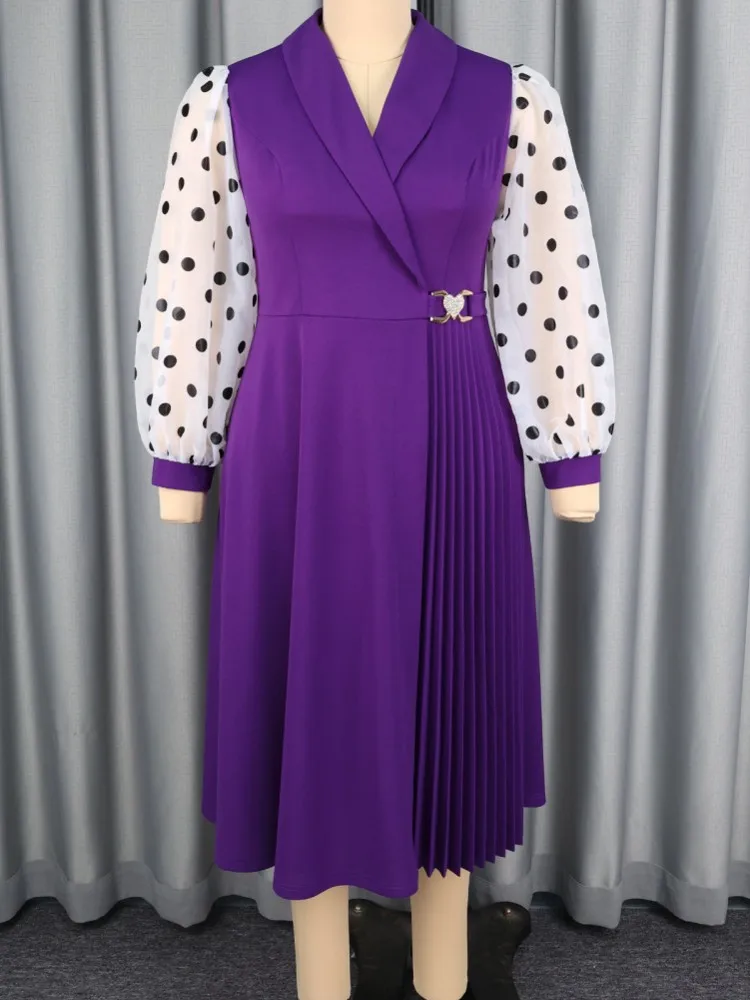 

Африканские платья для женщин, элегантное плиссированное платье миди с длинными рукавами, традиционная африканская одежда для женщин, Fairy Dreaes