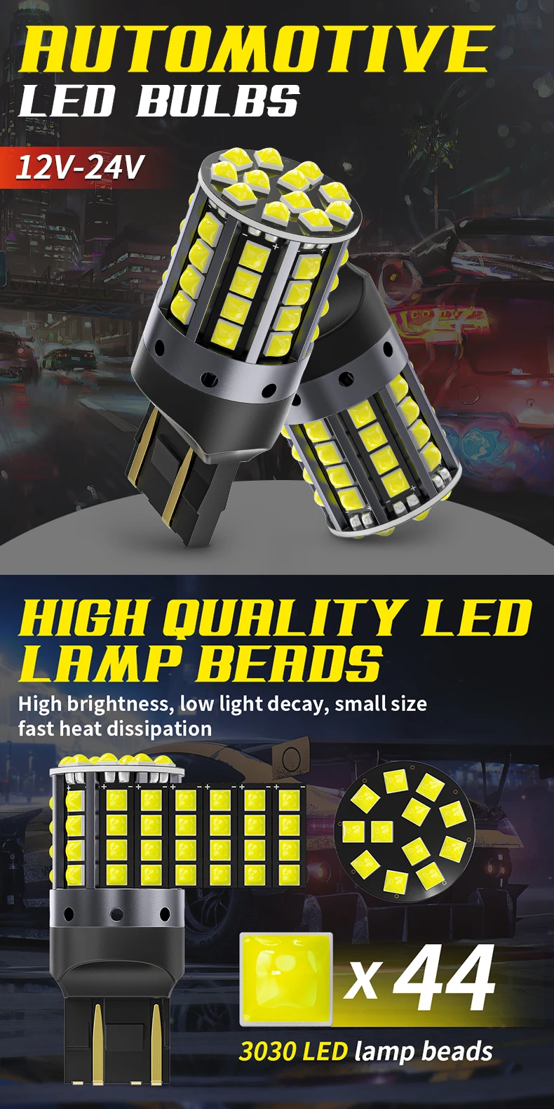 1pcs Super Bright Car Lights LED 1156 BA15S P21W BAU15S PY21W 1157 P21/5W W21W 3030SMD Canbus Turn Signal Lamps DRL No Error 12V