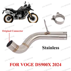 Escape For VOGE 900DS DS900X DS900 X 2024-2025 Motorcycle Exhaust Middle Link Pipe Original Connect Tail Pipe Stainless